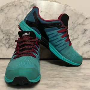 Inov-8 Teal and Burgundy Athletic Shoes
